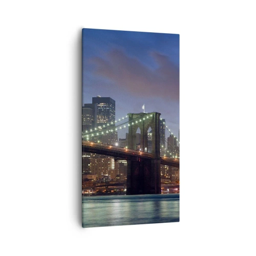 Cuadro sobre lienzo - Impresión de Imagen - Una noche iluminada - 55x100 cm