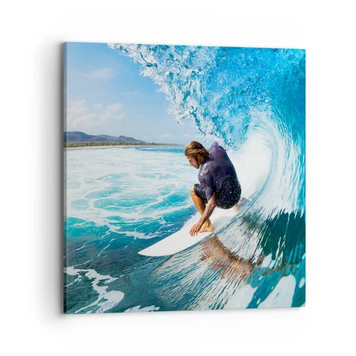 Cuadro sobre lienzo - Impresión de Imagen - Bailando con las olas - 70x70 cm