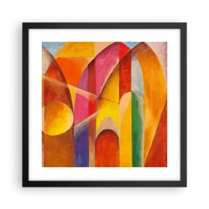 Póster en marco negro - Catedral del sol - 40x40 cm