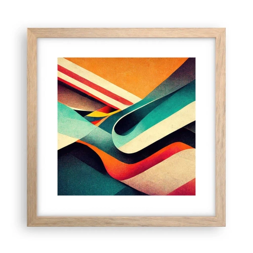 Póster en marco roble claro - Composición intensa - 30x30 cm