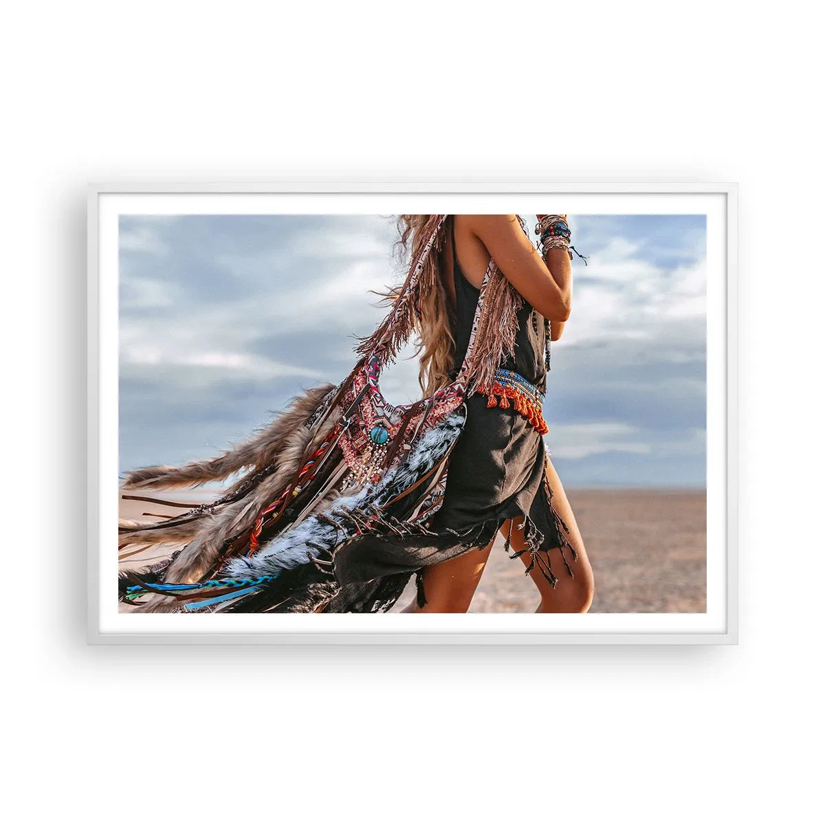 Póster en marco blanco - La chamana - 100x70 cm