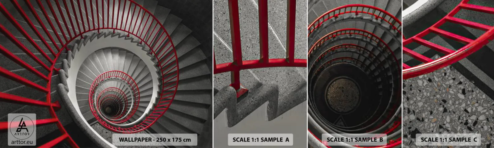 Muestra De Fotomural Standard Eco - Juegos arquitectónicos - Arquitectura, Escaleras, Industrial - 100x30 cm