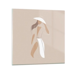 Cuadro sobre vidrio - Impresiones sobre Vidrio - La moda es alegría - 40x40 cm