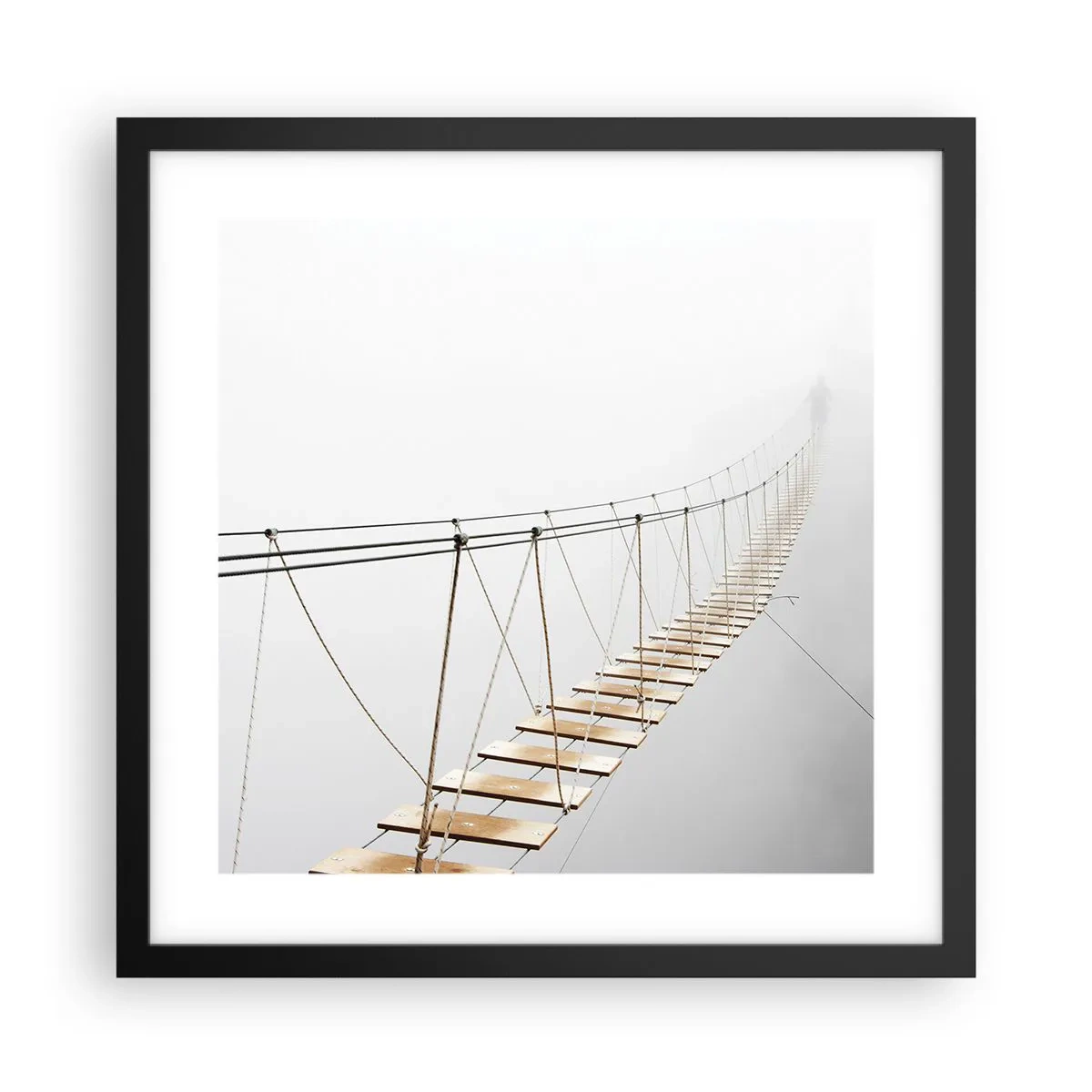 Póster en marco negro - ¿Adónde le llevará? - 40x40 cm