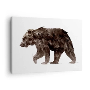 Cuadro sobre lienzo - Impresión de Imagen - Silueta artística de un oso - 70x50cm - Elegante y poderoso - Decoración de pared moderna para salón y dormitorio ARTTOR