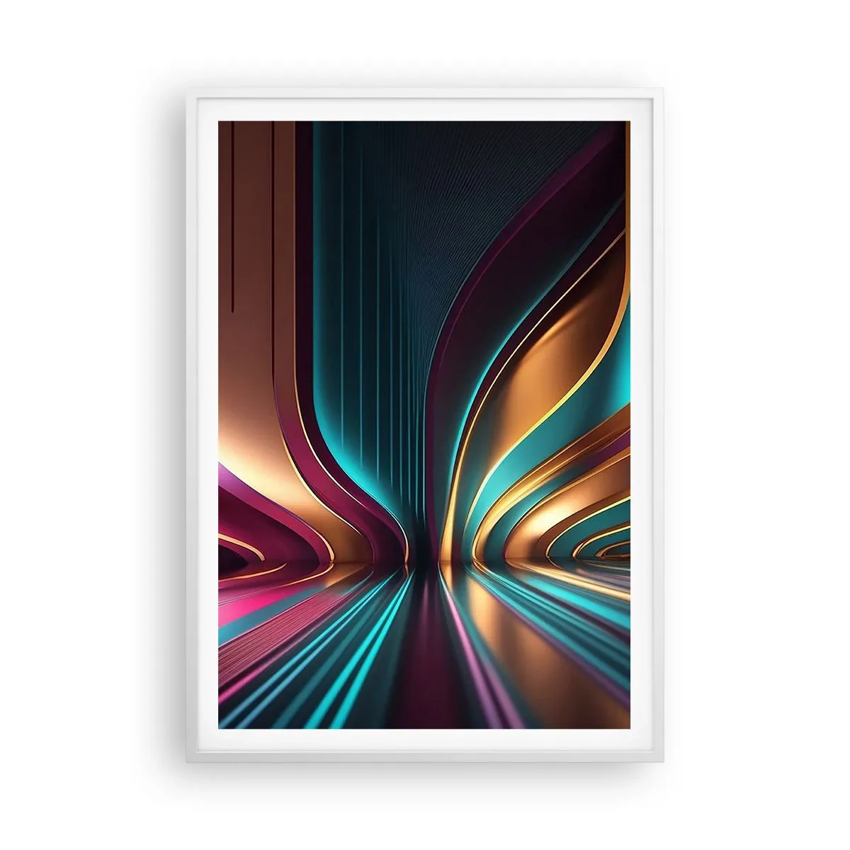 Póster en marco blanco - Arquitectura de la luz - 70x100 cm