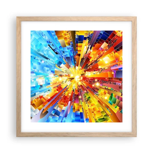 Póster en marco roble claro - In medias res - 40x40 cm