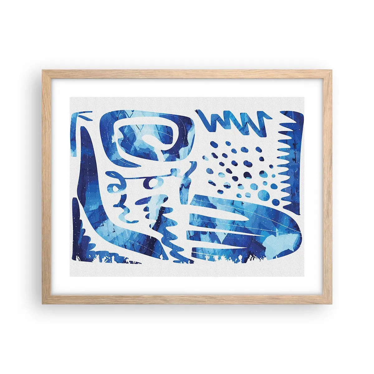 Póster en marco roble claro - Vuelta a las raíces - 50x40 cm