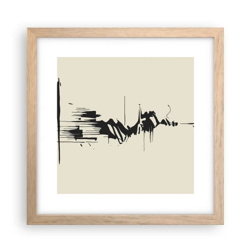 Póster en marco roble claro - Abstracción apresurada - 30x30 cm