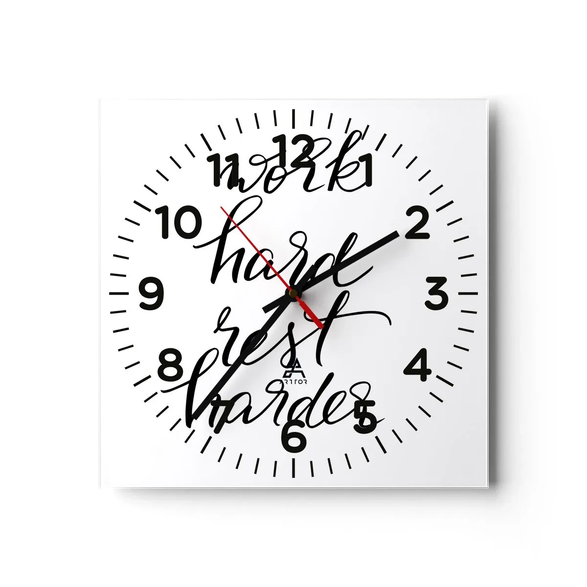 Reloj de pared - Reloj de vidrio - Balance de vida - 30x30 cm