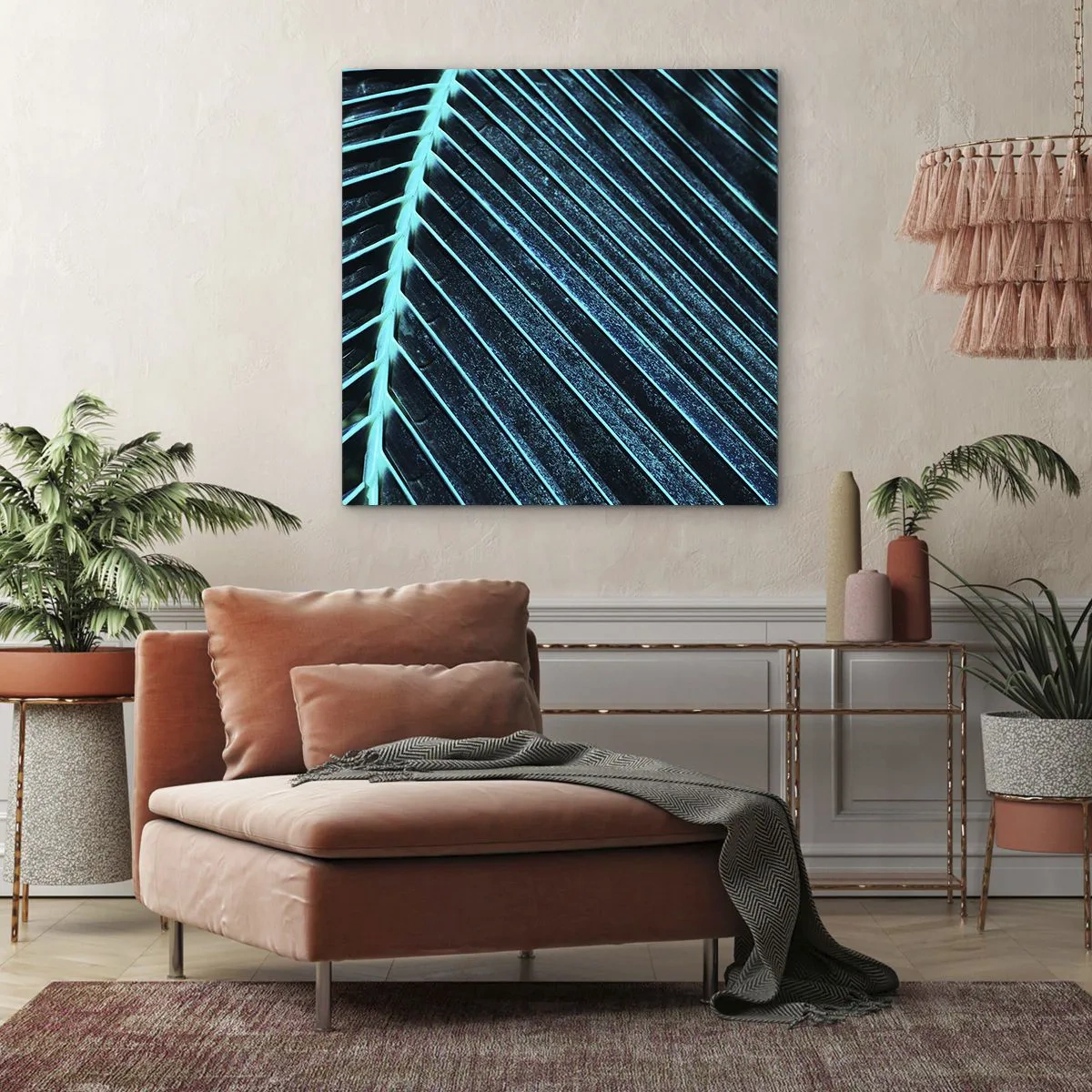 Cuadro sobre lienzo - Impresión de Imagen - La textura del verde - 40x40 cm