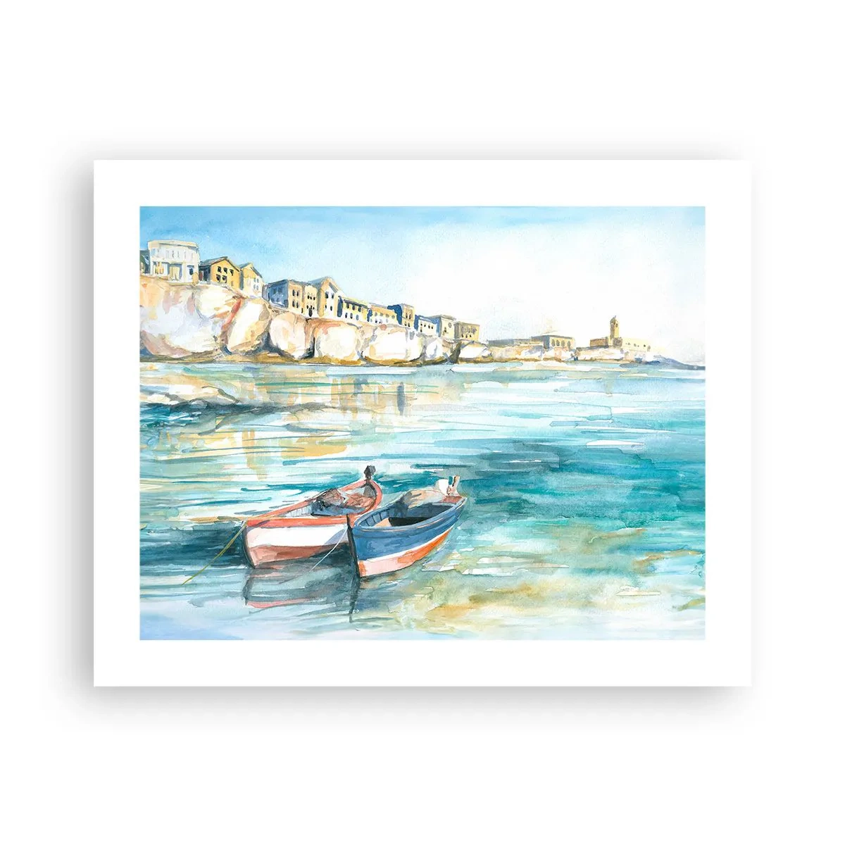 Póster - Paisaje en azul - 50x40 cm