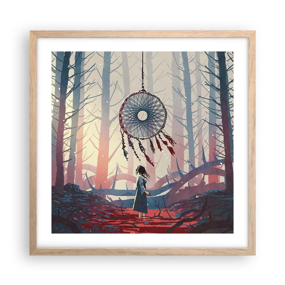 Póster en marco roble claro - El ritual secreto de la felicidad - 50x50 cm