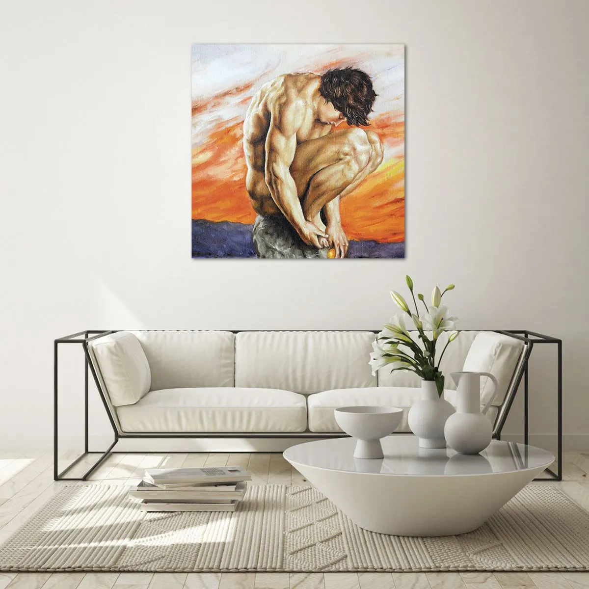 Cuadro sobre vidrio - Impresiones sobre Vidrio - Sumergido en sí mismo - 40x40 cm