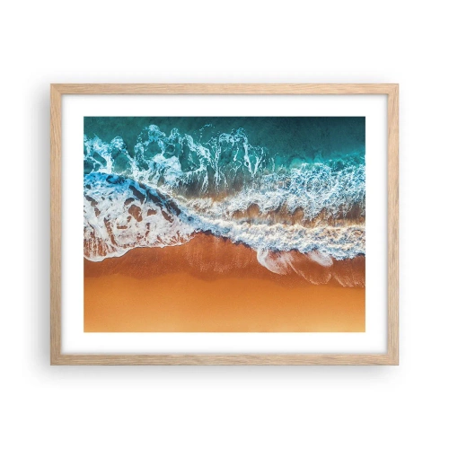 Póster en marco roble claro - Siempre a la par - 50x40 cm