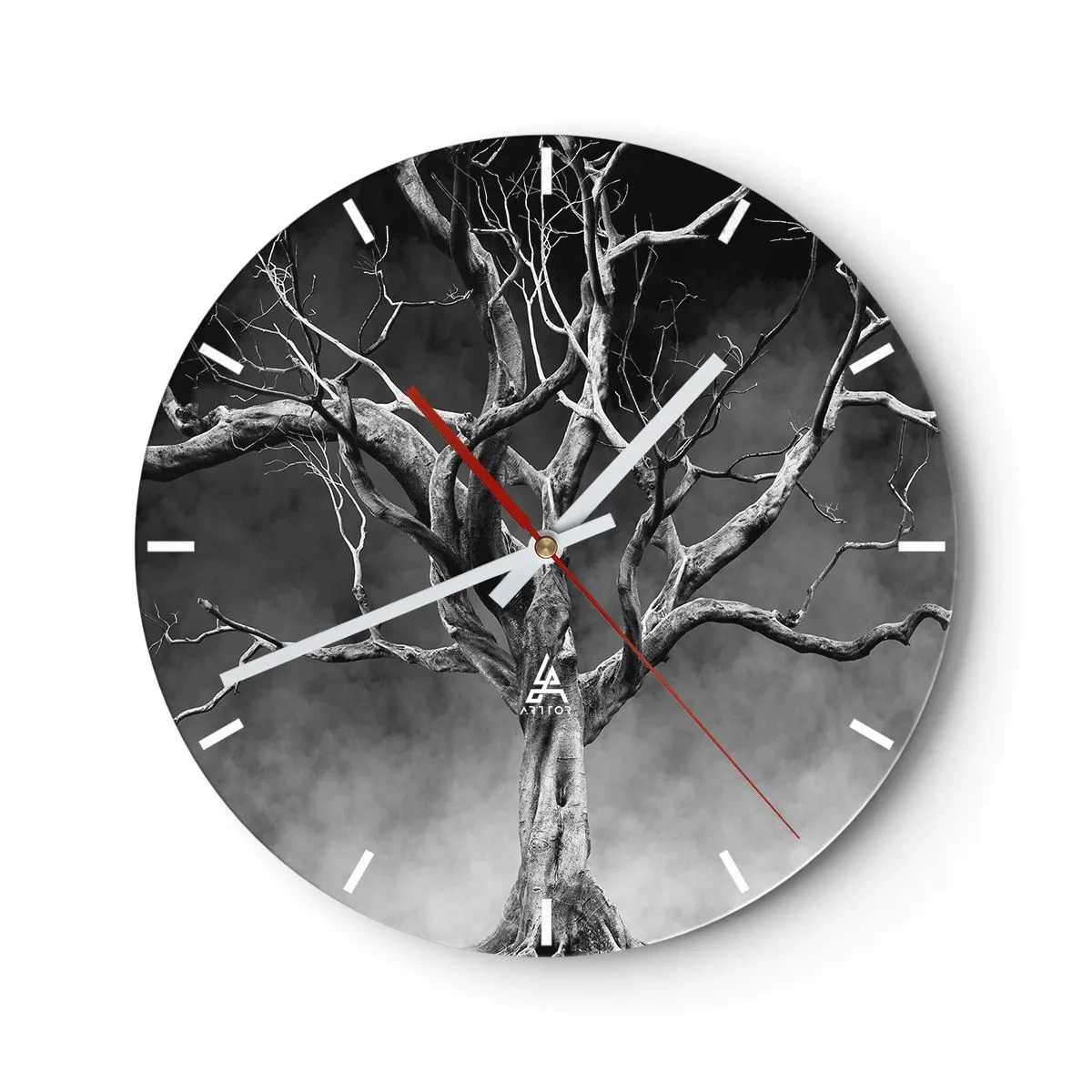 Reloj de pared - Reloj de vidrio - Primordial y sagrado - 40x40 cm
