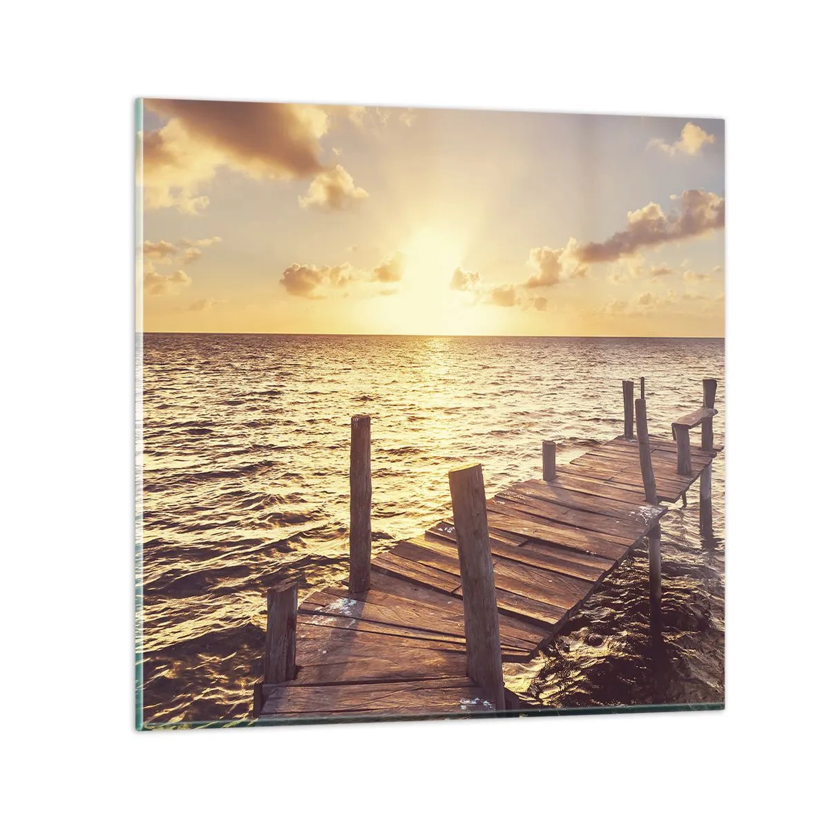 Cuadro sobre vidrio - Impresiones sobre Vidrio - Una tierra dorada de dulzura - 60x60 cm