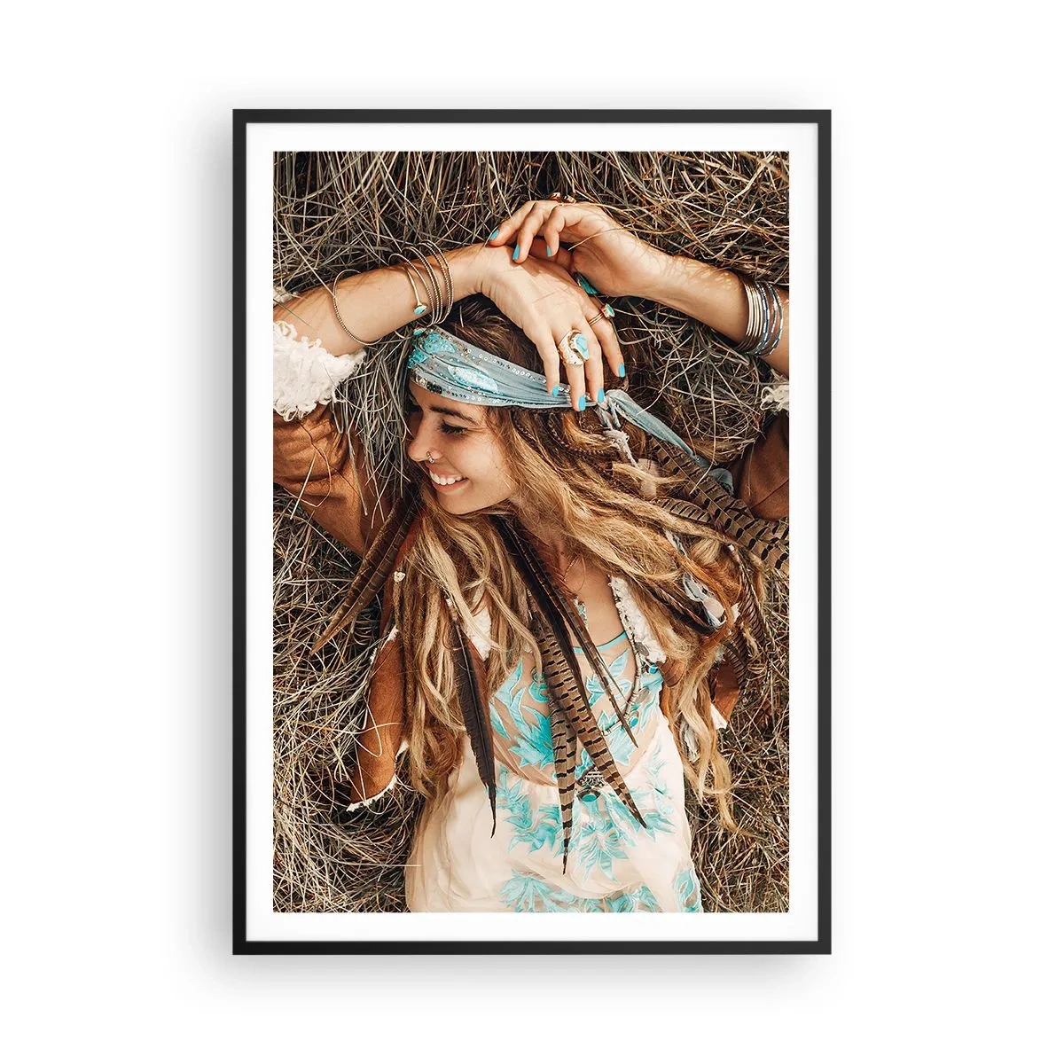 Póster en marco negro - El verano del amor - 70x100 cm