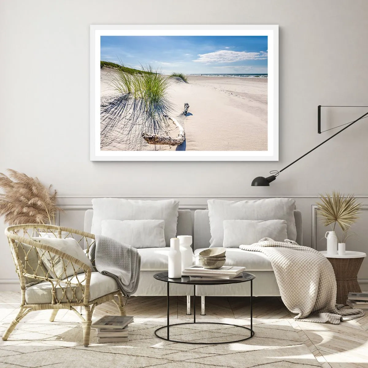 Póster en marco blanco - ¿La más bella? Báltico - 50x40 cm
