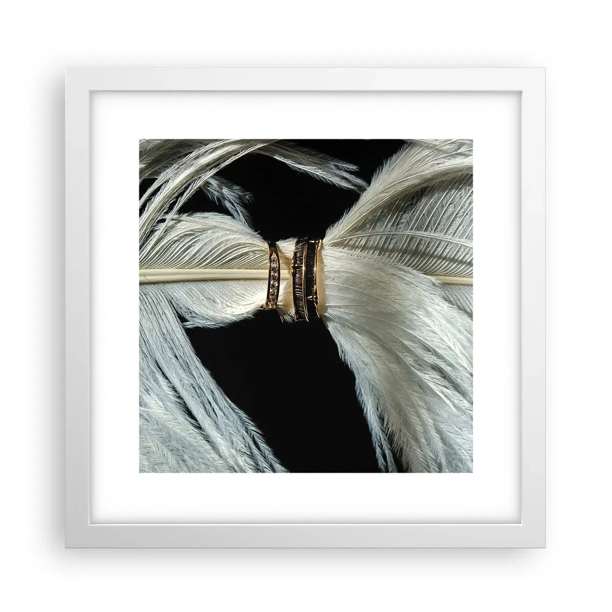 Póster en marco blanco - ...y no te dejaré.... - 30x30 cm