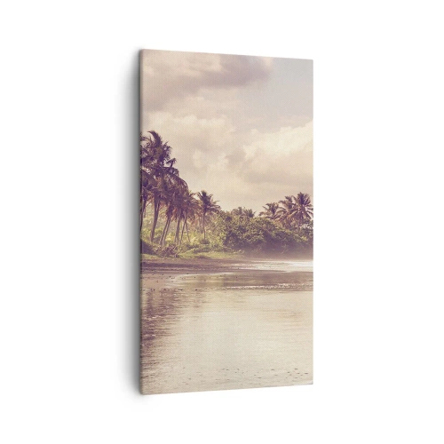 Cuadro sobre lienzo - Impresión de Imagen - La caricia de las olas - 45x80 cm