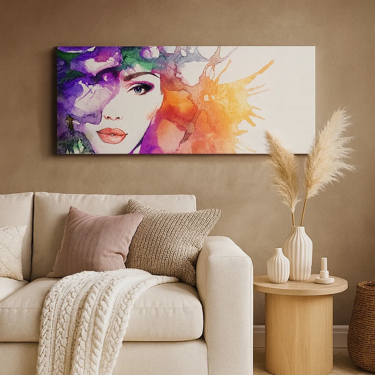 Cuadro sobre lienzo - Impresión de Imagen - Con la cabeza en las nubes - 30x30 cm