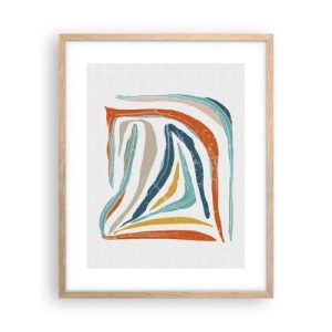 Póster en marco roble claro - Abstracción sonriente y amistosa - 40x50 cm