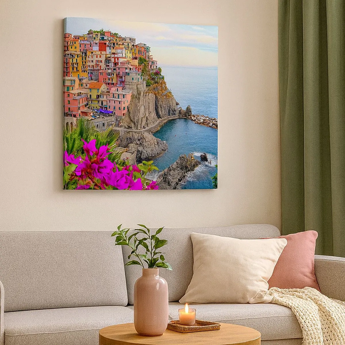 Cuadro sobre lienzo - Impresión de Imagen - La ciudad de la risa - 30x30 cm