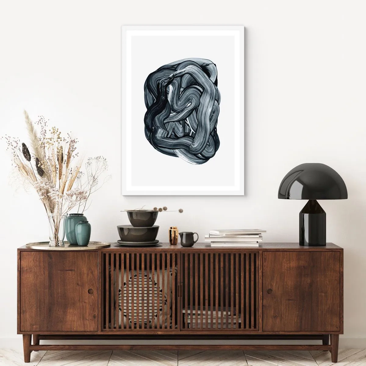 Póster en marco blanco - No es tan sencillo - 30x40 cm