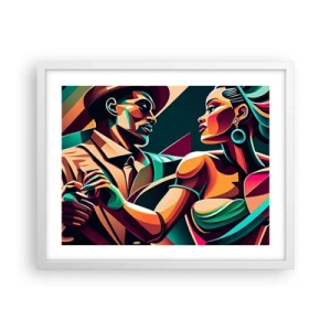 Póster en marco blanco - Al ritmo del corazón - 50x40 cm