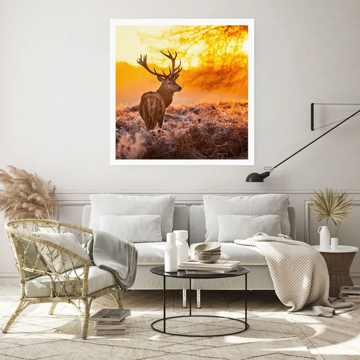 Póster - Rey del bosque de otoño - 40x40 cm