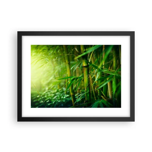 Póster en marco negro - Conocer el propio verdor - 40x30 cm