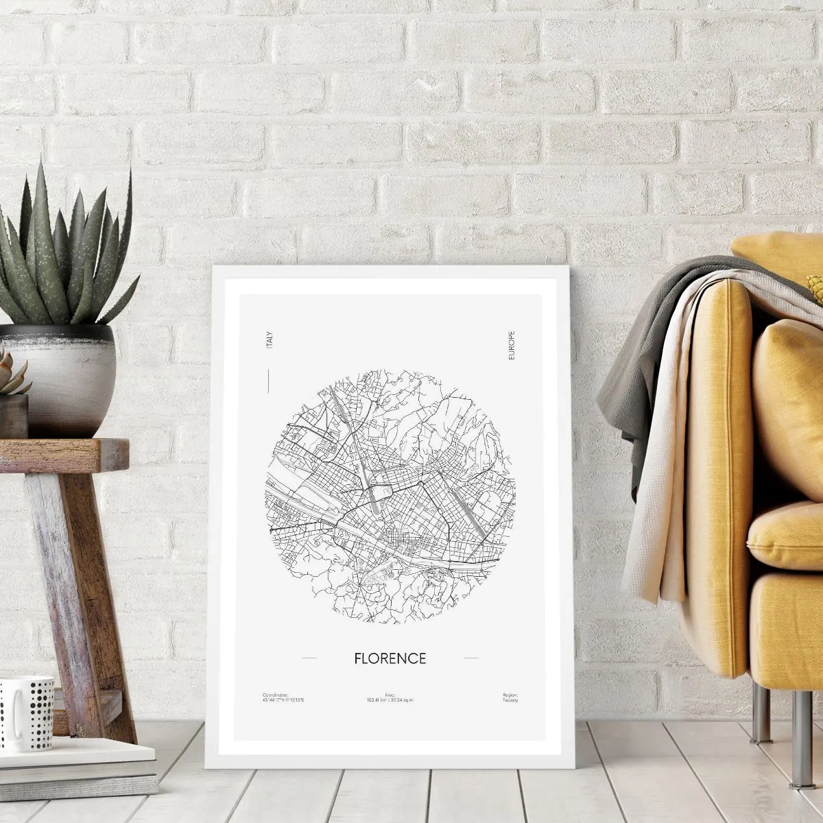 Póster en marco blanco - Anatomía de Florencia - 40x50 cm