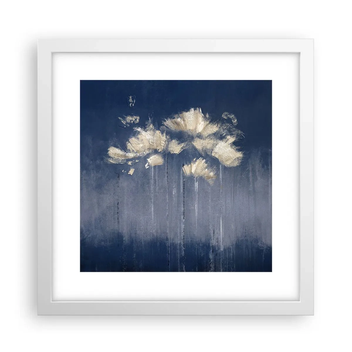 Póster en marco blanco - Como pétalos al viento - 30x30 cm