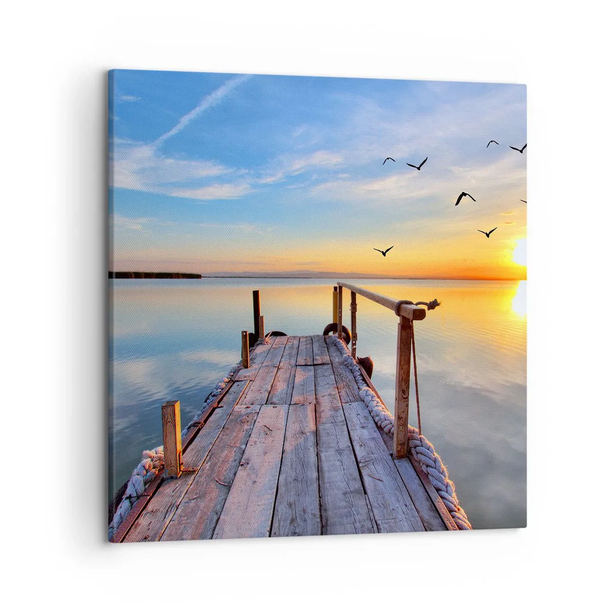 Cuadro sobre lienzo - Impresión de Imagen - Caminando hacia el sol - 50x50 cm