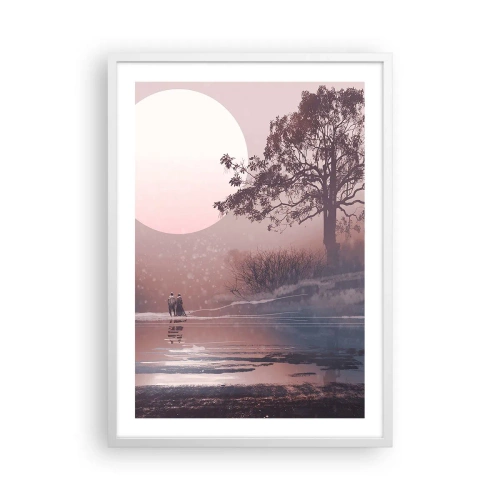 Póster en marco blanco - Rarezas nocturnas - 50x70 cm