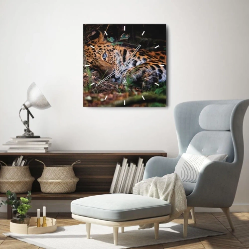 Reloj de pared - Reloj de vidrio - Confía en mí - 40x40 cm