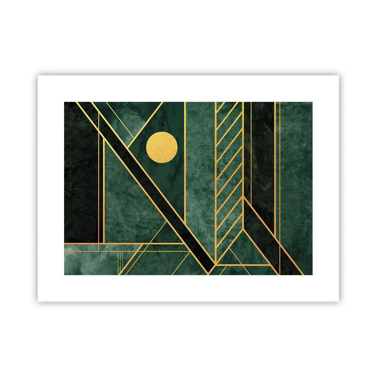 Póster - La dinámica del oro y el azul - 40x30 cm