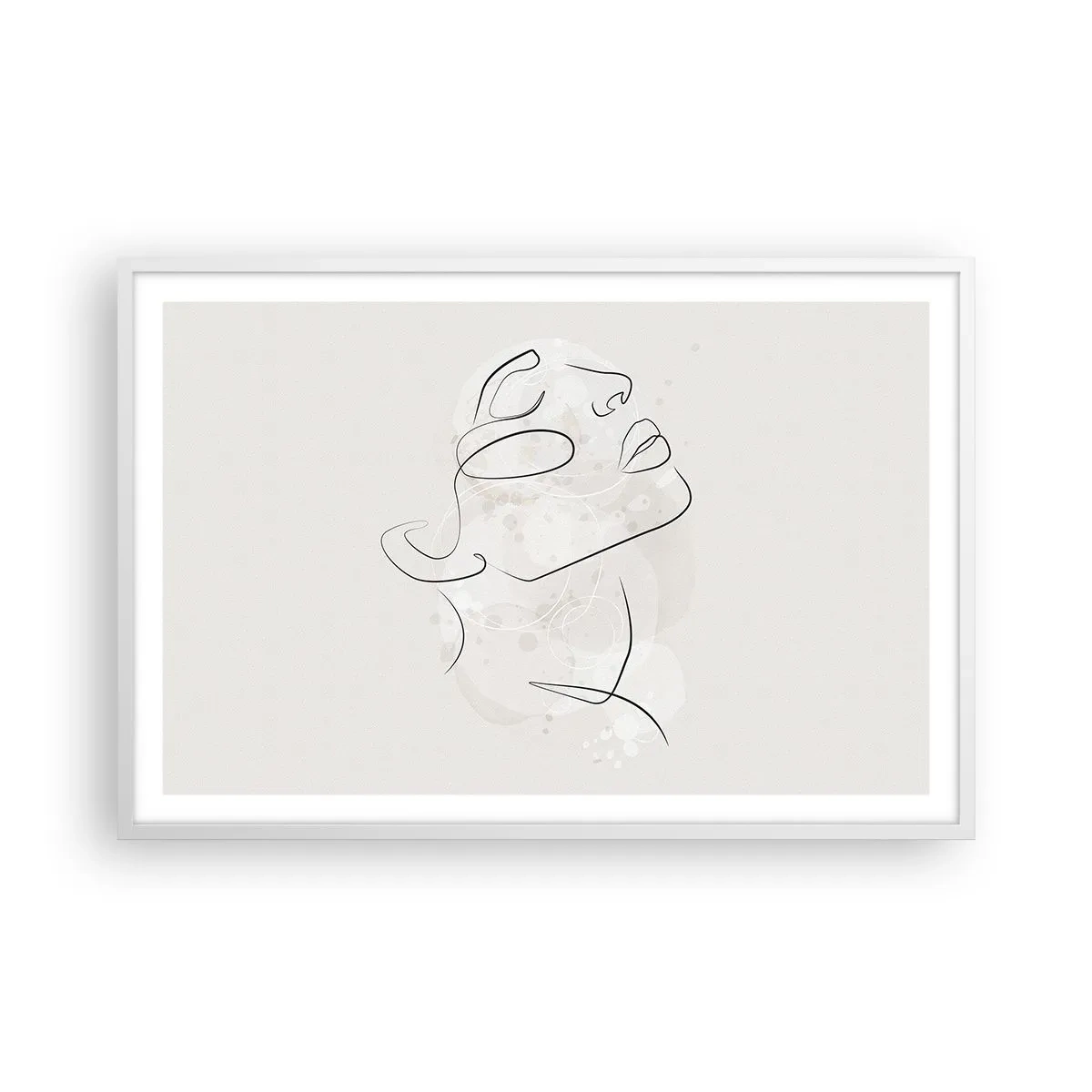 Póster en marco blanco - Contorno de un sueño - 91x61 cm