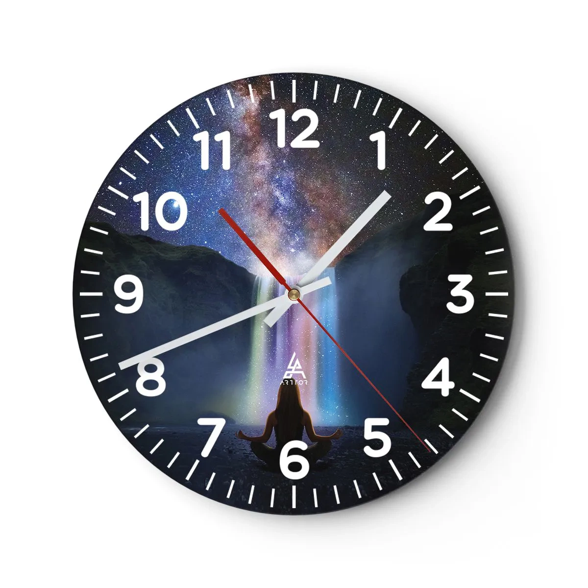 Reloj de pared - Reloj de vidrio - Armonía absoluta - 40x40 cm