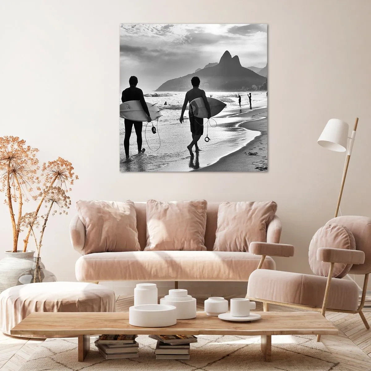 Cuadro sobre lienzo - Impresión de Imagen - Samba para una ola - 70x70 cm