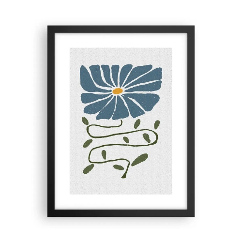 Póster en marco negro - De ramita a flor - 30x40 cm