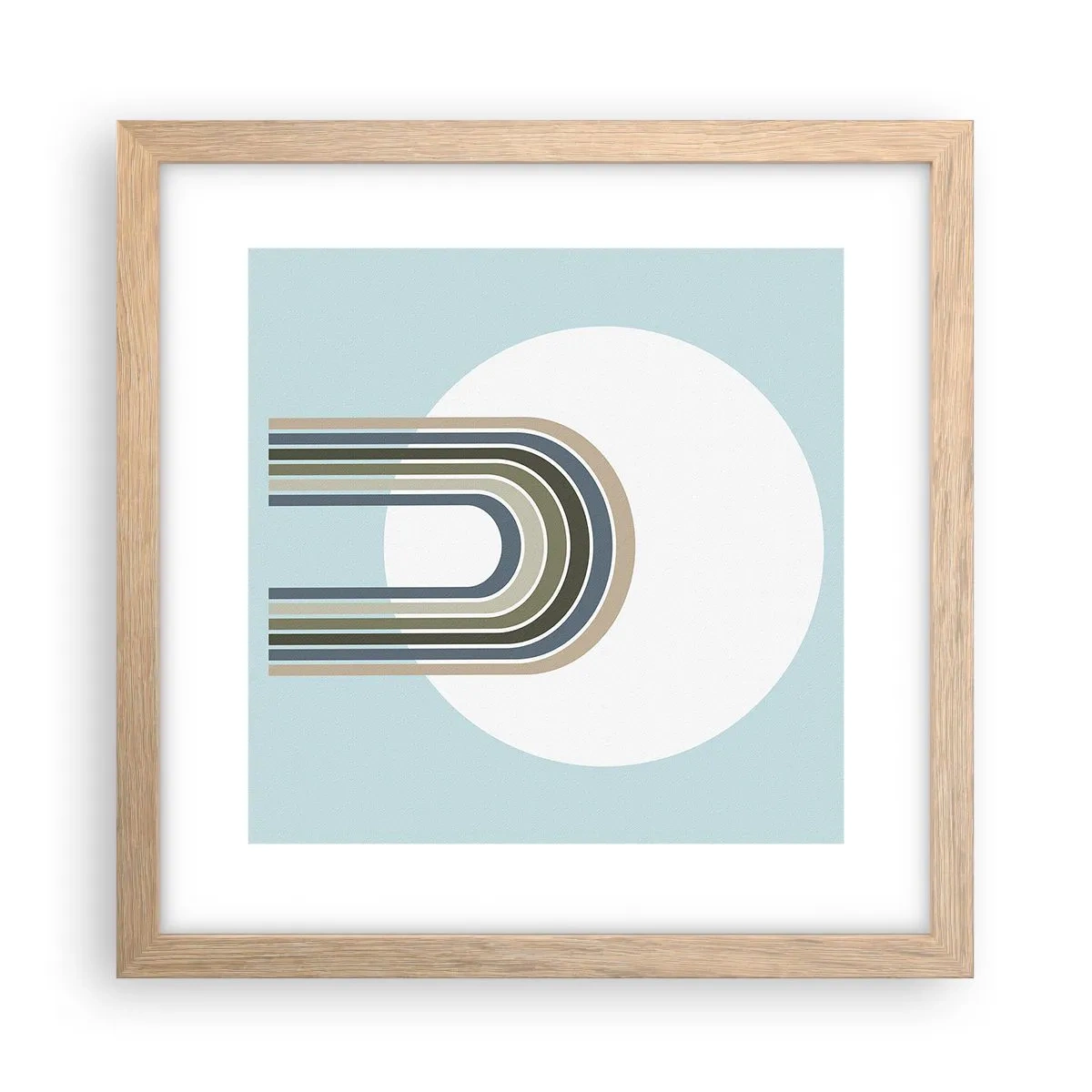 Póster en marco roble claro - Una atracción irresistible - 30x30 cm