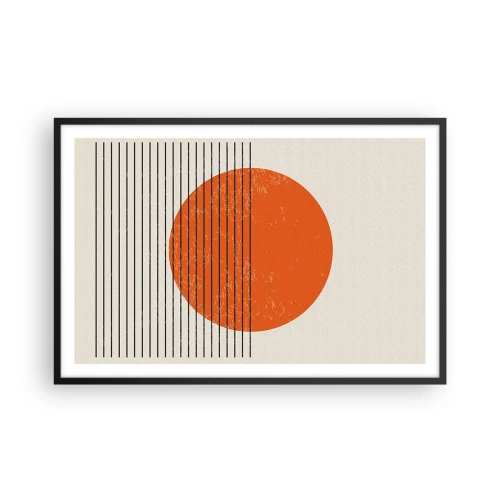 Póster en marco negro - Siempre el sol - 91x61 cm