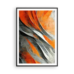 Póster en marco negro - Calor y frío - 70x100 cm