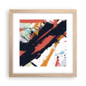 Póster en marco roble claro - Composición dinámica - 30x30 cm