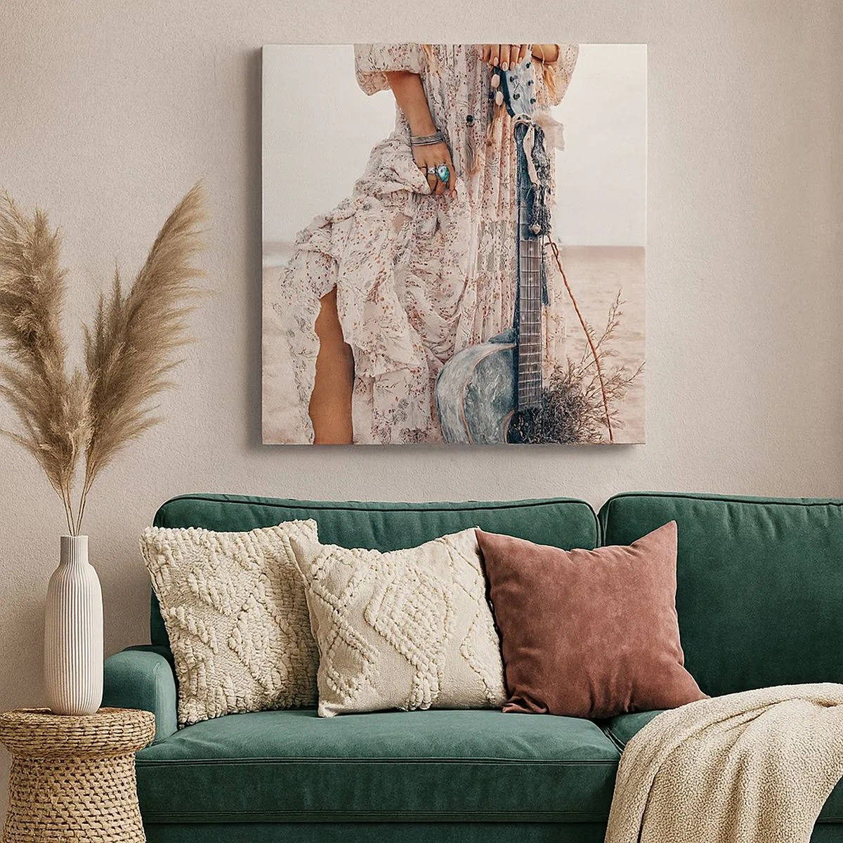 Cuadro sobre lienzo - Impresión de Imagen - Una flor en el camino - 30x30 cm