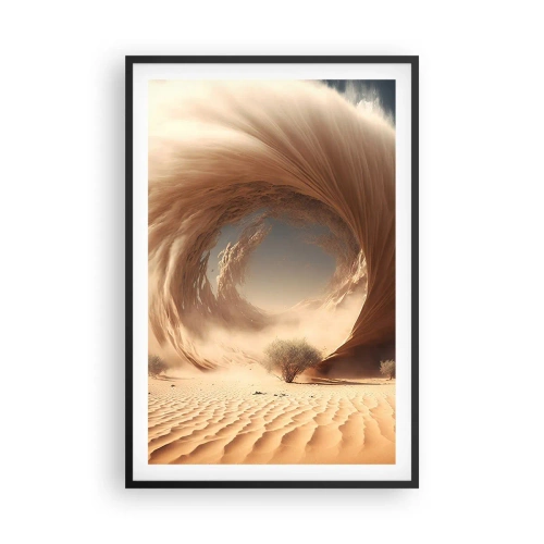 Póster en marco negro - Portal abierto - 61x91 cm
