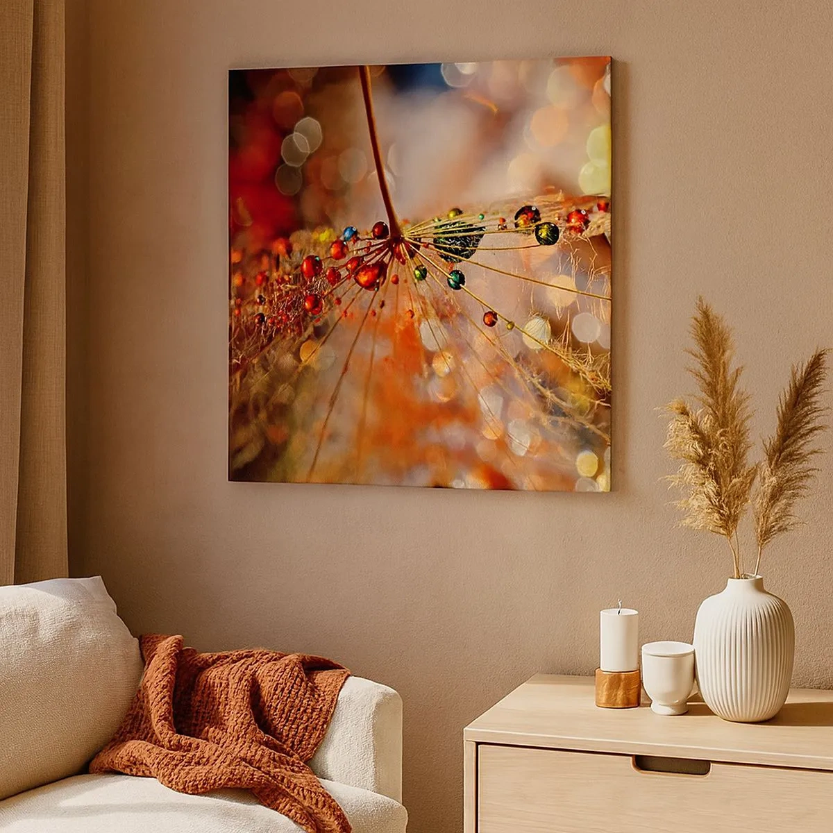 Cuadro sobre lienzo - Impresión de Imagen - En una tela de araña - 30x30 cm