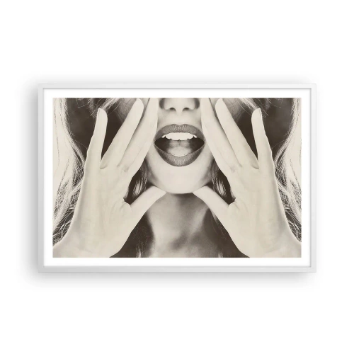 Póster en marco blanco - ¡Ya estoy en camino! - 91x61 cm